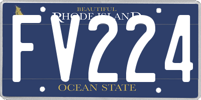RI license plate FV224