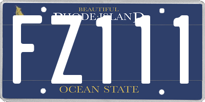RI license plate FZ111