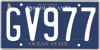 RI license plate GV977