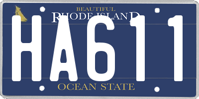 RI license plate HA611