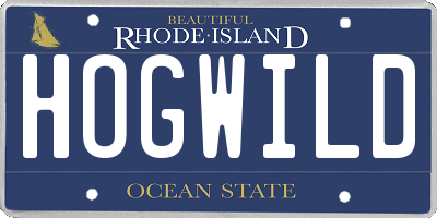 RI license plate HOGWILD