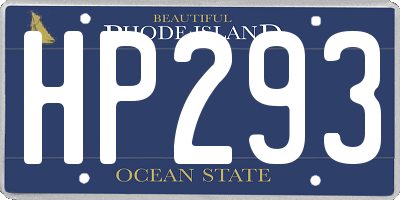 RI license plate HP293