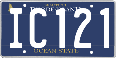 RI license plate IC121