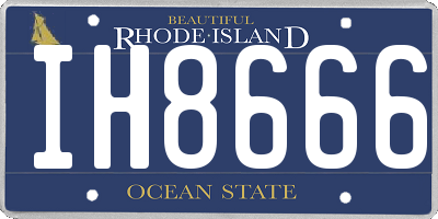 RI license plate IH8666