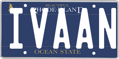 RI license plate IVAAN