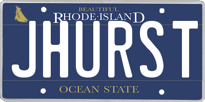 RI license plate JHURST