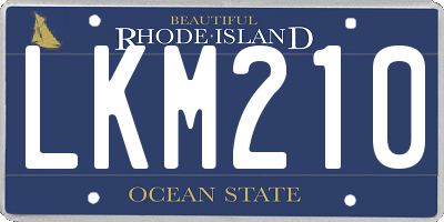 RI license plate LKM210