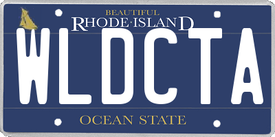RI license plate WLDCTA