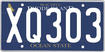 RI license plate XQ303