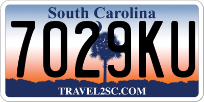 SC license plate 7029KU