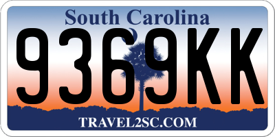 SC license plate 9369KK