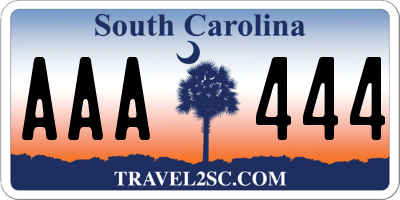 SC license plate AAA444