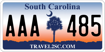 SC license plate AAA485