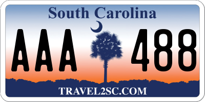 SC license plate AAA488