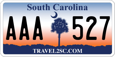 SC license plate AAA527