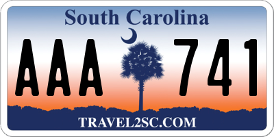 SC license plate AAA741