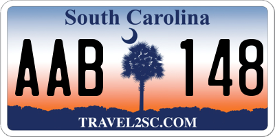 SC license plate AAB148