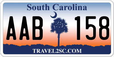SC license plate AAB158