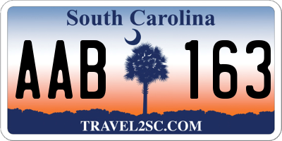 SC license plate AAB163