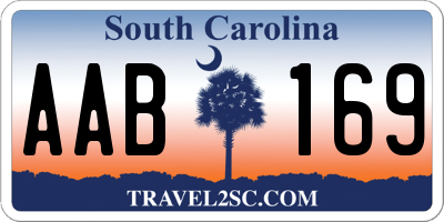 SC license plate AAB169