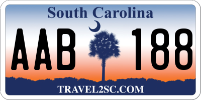 SC license plate AAB188