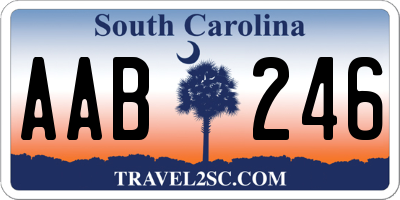 SC license plate AAB246