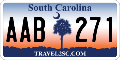 SC license plate AAB271