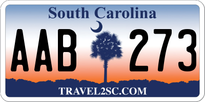 SC license plate AAB273