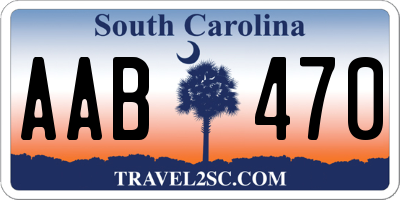 SC license plate AAB470