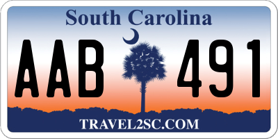 SC license plate AAB491