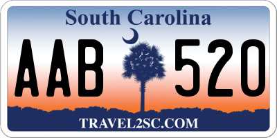 SC license plate AAB520