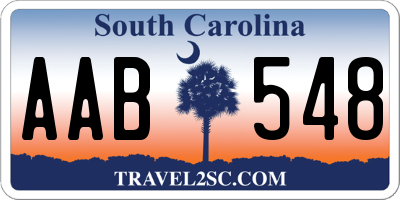 SC license plate AAB548