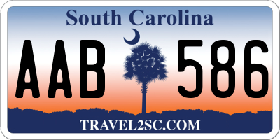 SC license plate AAB586