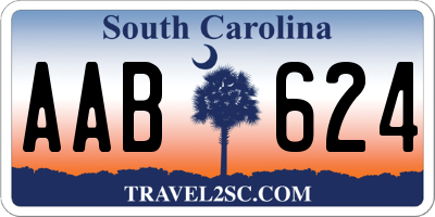 SC license plate AAB624