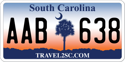 SC license plate AAB638
