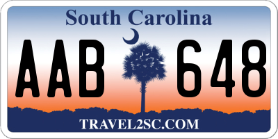 SC license plate AAB648