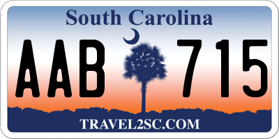 SC license plate AAB715