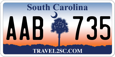 SC license plate AAB735