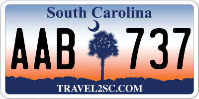 SC license plate AAB737
