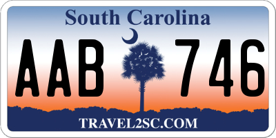 SC license plate AAB746