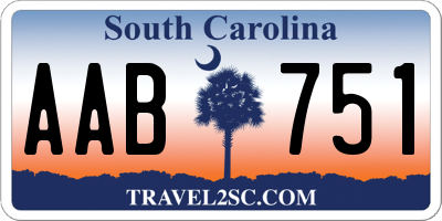 SC license plate AAB751