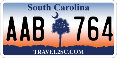 SC license plate AAB764