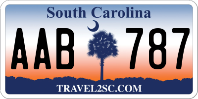 SC license plate AAB787