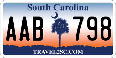 SC license plate AAB798