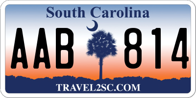 SC license plate AAB814