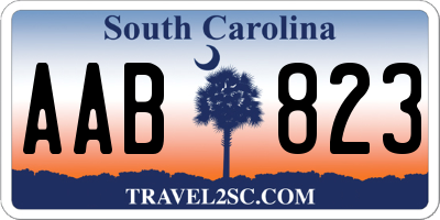 SC license plate AAB823