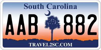 SC license plate AAB882