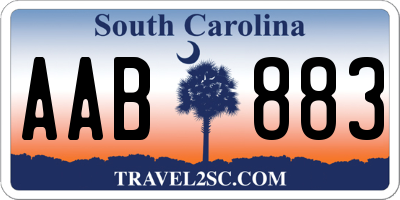 SC license plate AAB883