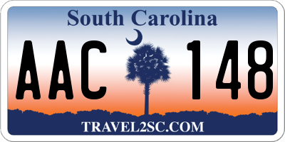 SC license plate AAC148