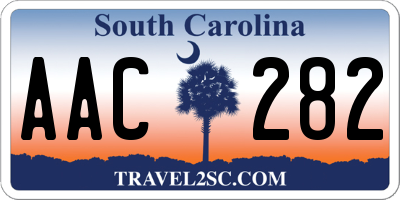 SC license plate AAC282